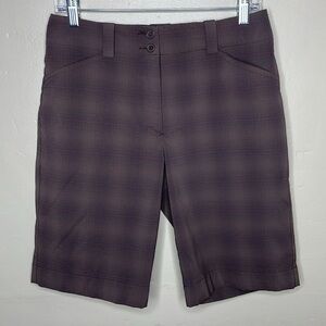 NIKE GOLF Shorts Brown Plaid DRY FIT Bermuda Comfortable Shorts 6
